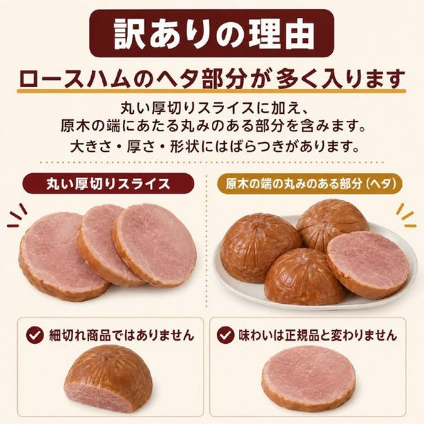 「形不揃い 厚切りハム」
