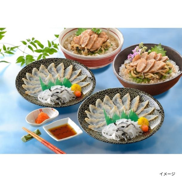 「ふくたたき刺身とふく漬け丼の具セット」